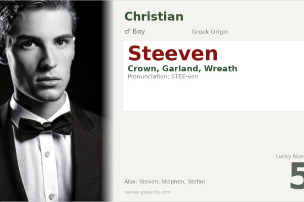 Steeven Name Meaning — Greek Origin, Crown Meaning & Details (2025)