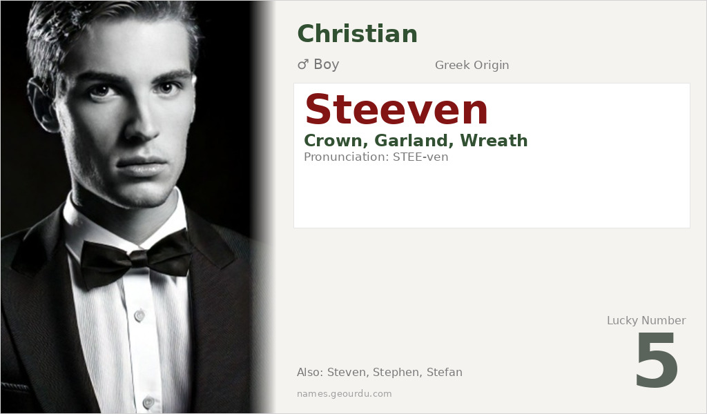 Steeven Name Meaning and Details