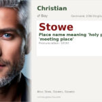 Stowe Name Meaning and Details