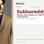 Subbareddy Name Meaning and Details