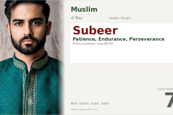 Subeer Name Meaning — Arabic Origin, Boy Name & Details (2025)