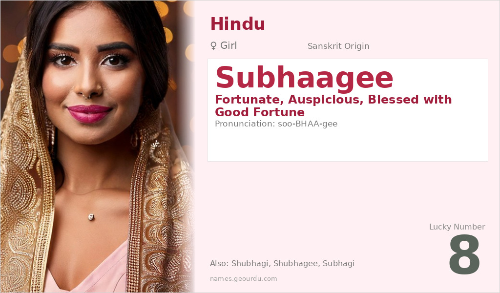 Subhaagee Name Meaning and Details
