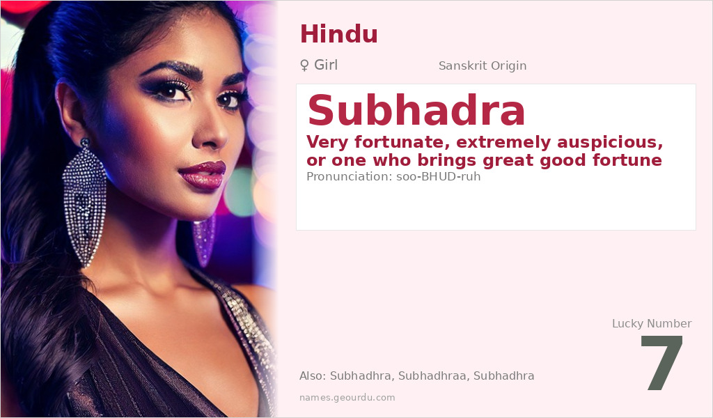 Subhadra Name Meaning and Details