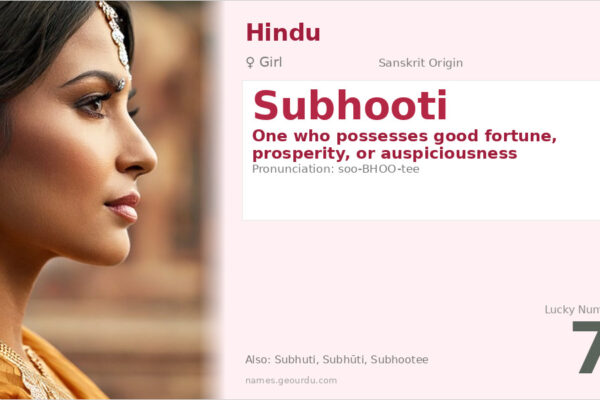 Subhooti Name Meaning — Sanskrit Origin, Girl Hindu Name & Details (2025)