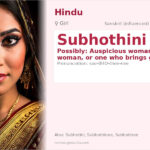 Subhothini Name Meaning and Details