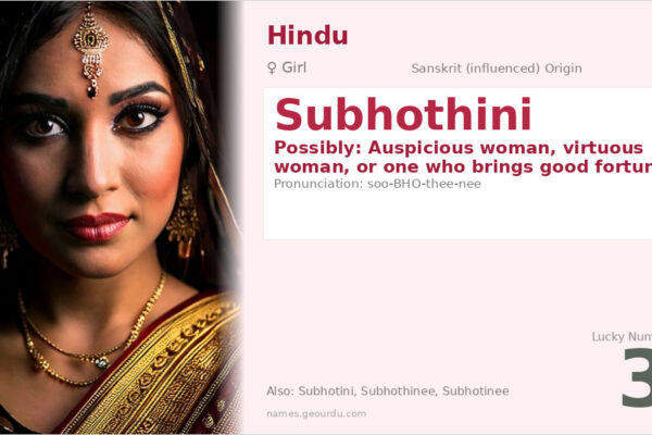 Subhothini Name Meaning — Origin, Gender & Details (2025)