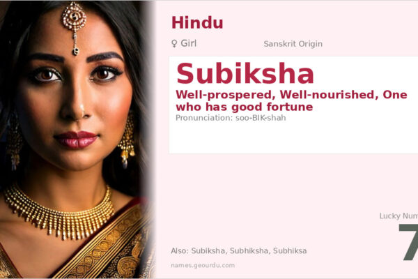 Subiksha Name Meaning — Sanskrit Origin, Girl Name & Details (2025)