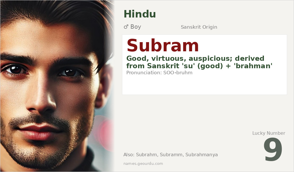 Subram Name Meaning and Details