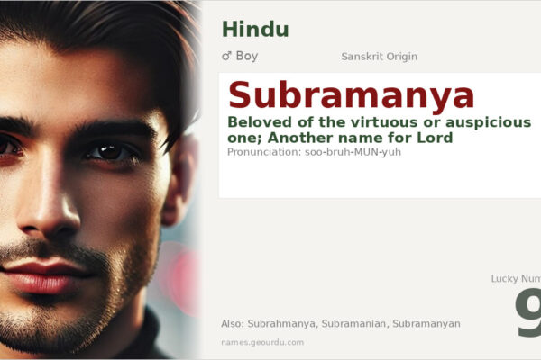 Subramanya Name Meaning — Sanskrit Origin, Hindu Boy Name & Details (2025)