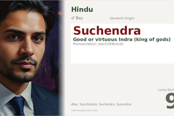 Suchendra Name Meaning — Sanskrit Origin, Boy & Details (2025)