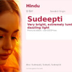 Sudeepti Name Meaning and Details