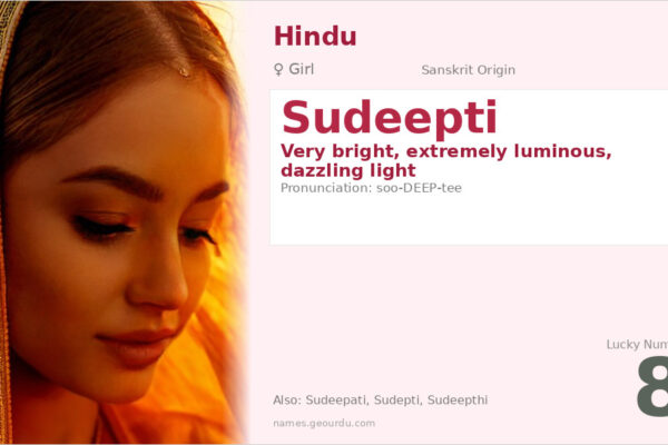 Sudeepti Name Meaning — Sanskrit Origin, Girl Name & Details (2025)