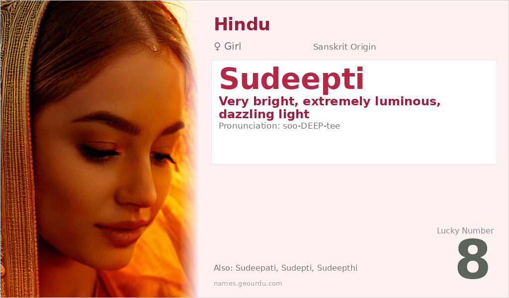 Sudeepti Name Meaning and Details
