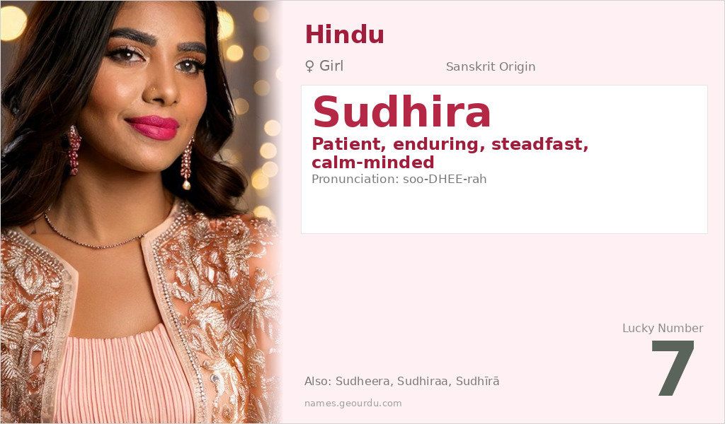 Sudhira Name Meaning and Details
