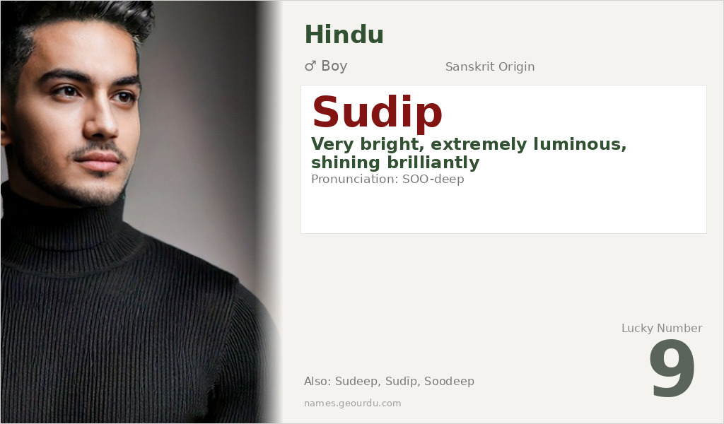 Sudip Name Meaning and Details