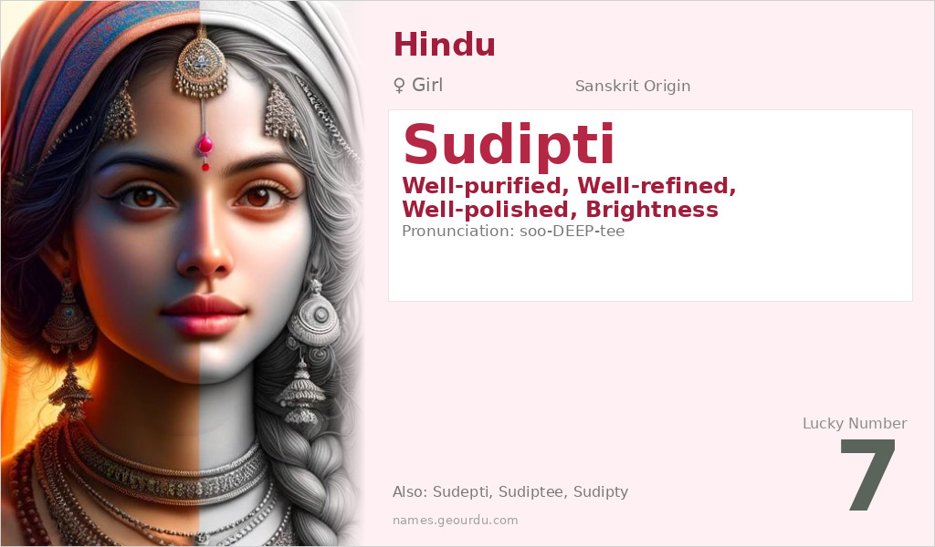 Sudipti Name Meaning and Details