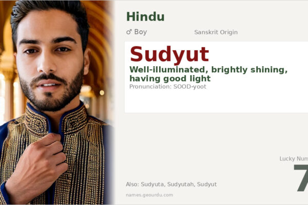 Sudyut Name Meaning — Sanskrit Origin, Boy Name & Details (2025)