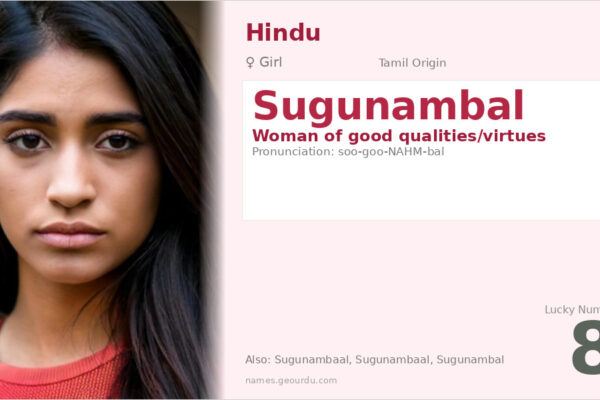 Sugunambal Meaning — Tamil Origin, Girl Name & Details (2025)
