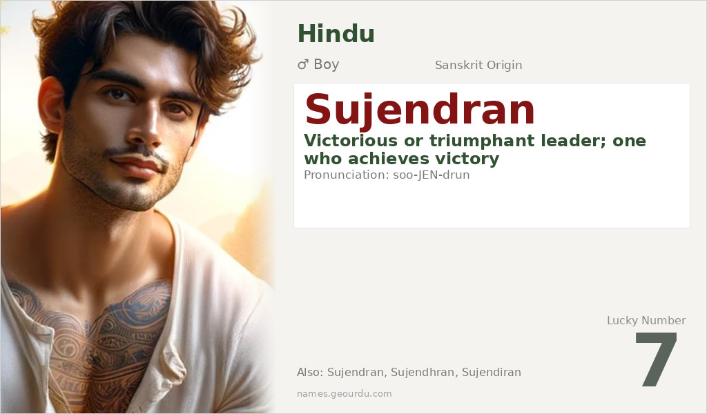 Sujendran Name Meaning and Details