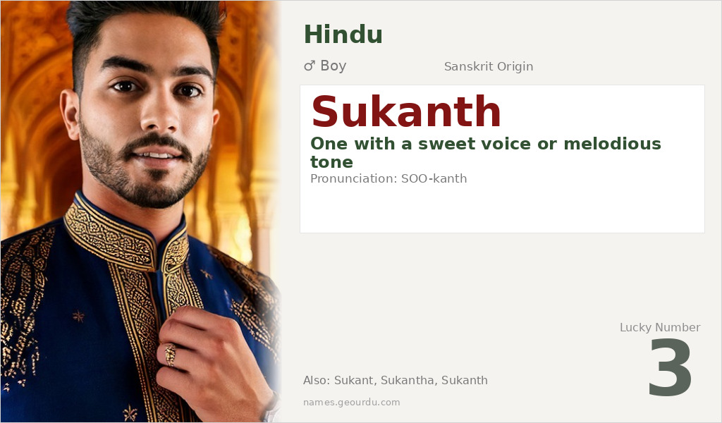 Sukanth Name Meaning and Details