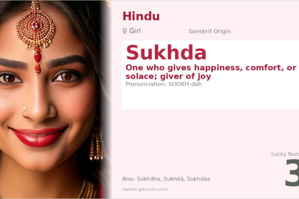 Sukhda Name Meaning — Sanskrit Origin, Girl Name & Details (2025)