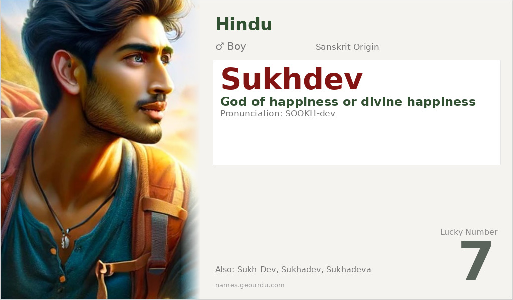 Sukhdev Name Meaning and Details