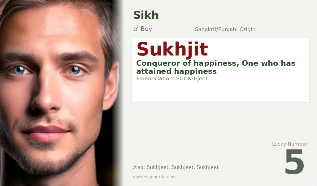 Sukhjit Name Meaning and Details