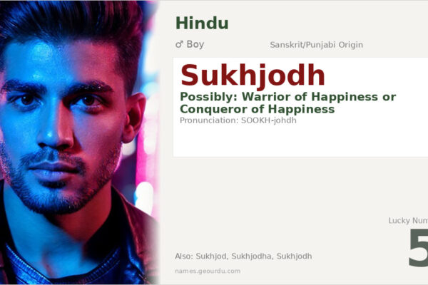Sukhjodh Name Meaning — Origin, Gender & Details (2025)