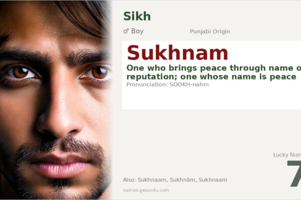 Sukhnam Meaning — Origin, Gender & Details (2025)
