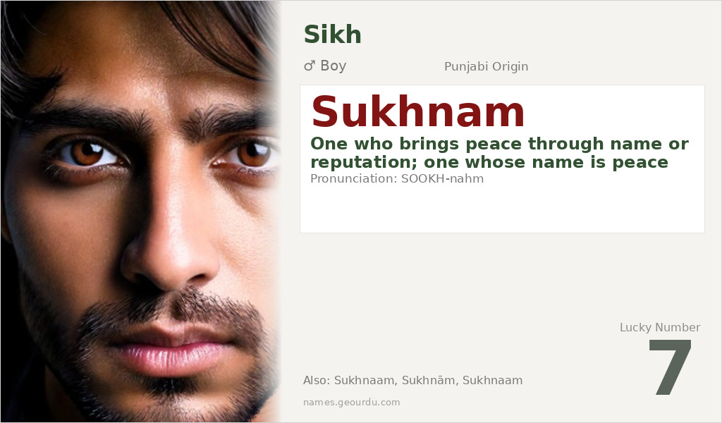 Sukhnam Name Meaning and Details