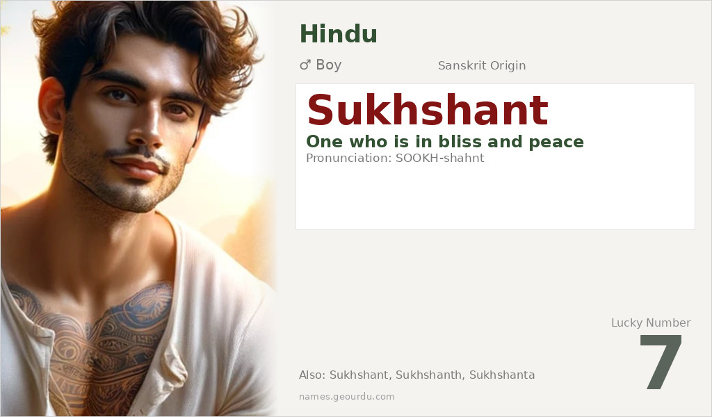 Sukhshant Name Meaning and Details