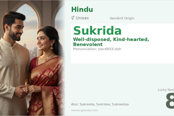 Sukrida Name Meaning — Sanskrit Origin, Gender & Details (2025)