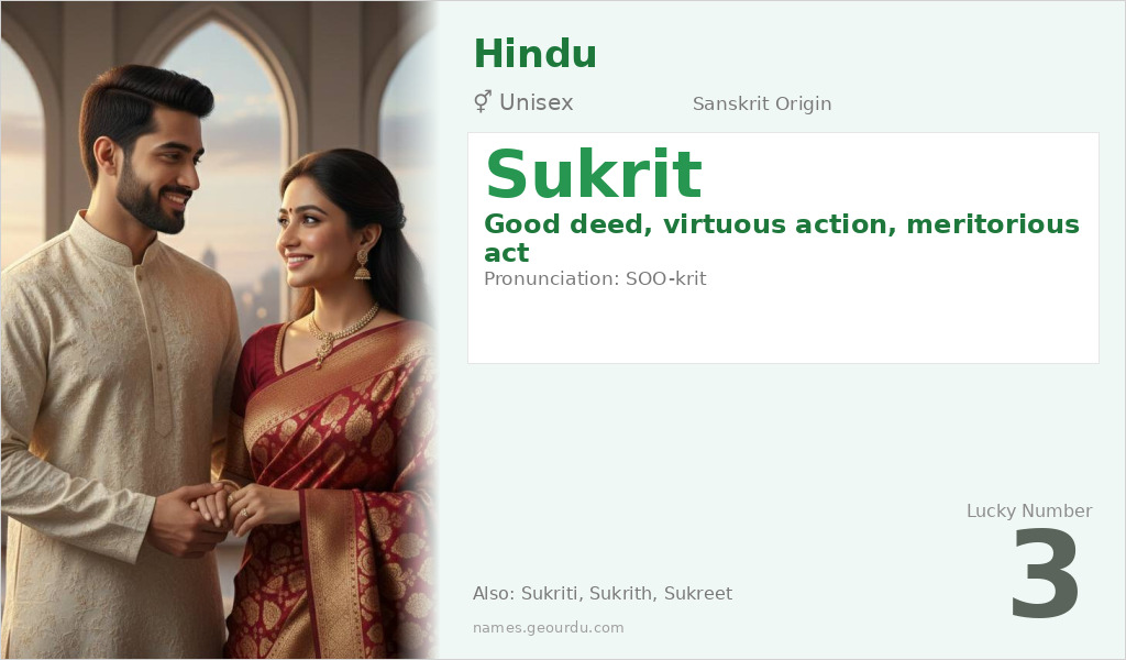 Sukrit Name Meaning and Details