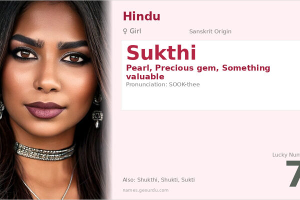 Sukthi Name Meaning — Pearl Origin, Hindu Girl Name & Details (2025)
