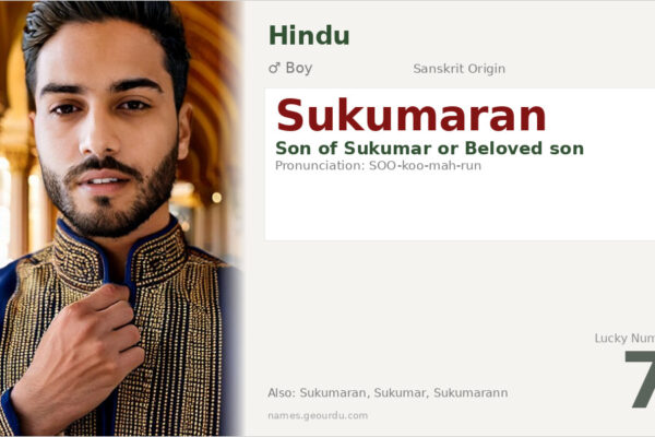 Sukumaran Name Meaning — Sanskrit Origin, Boy Name & Details (2025)