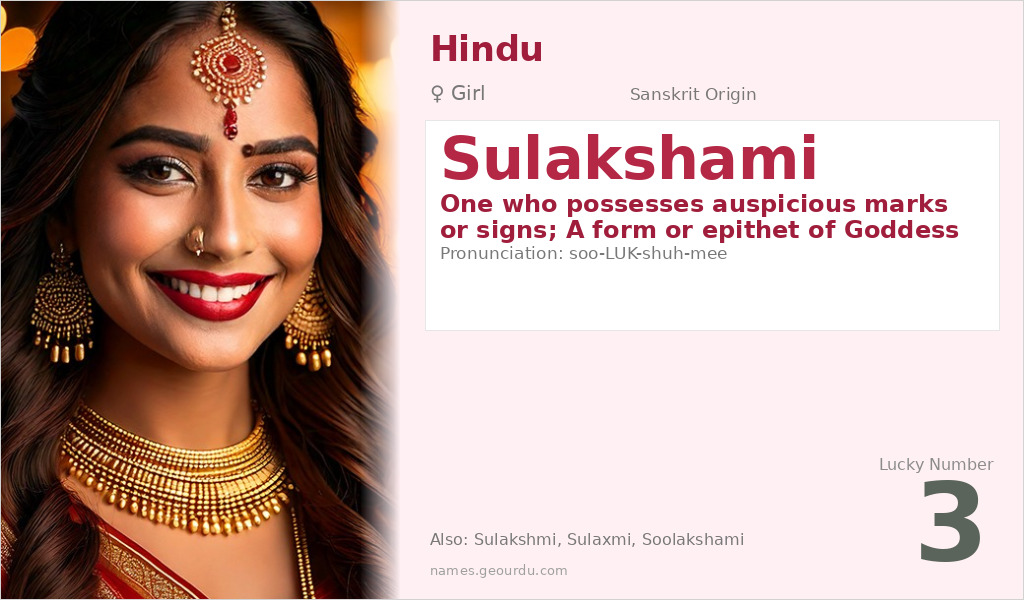 Sulakshami Name Meaning and Details