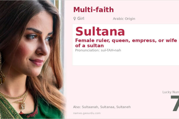 Sultana Name Meaning — Arabic Origin, Female Ruler & Details (2025)