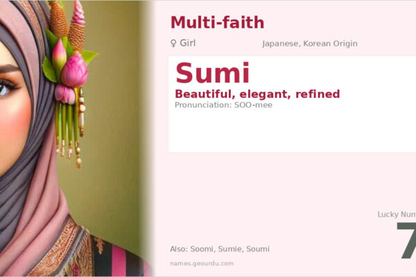Sumi Name Meaning — Japanese Origin, Girl Name & Details (2025)