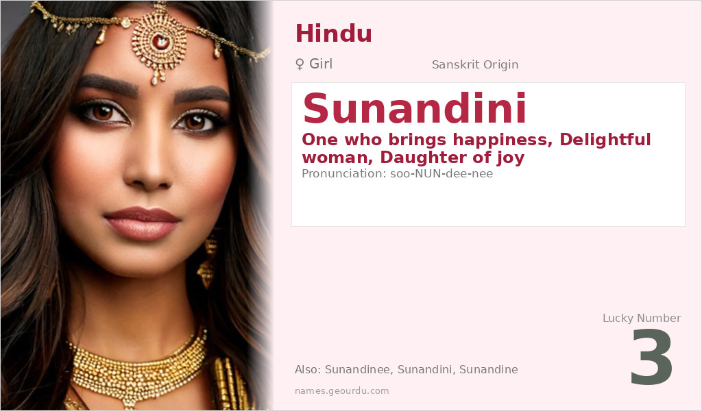 Sunandini Name Meaning and Details