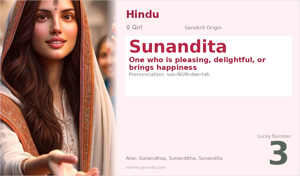 Sunandita Name Meaning and Details