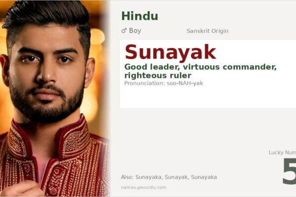 Sunayak Name Meaning — Sanskrit Origin, Hindu Boy Name & Details (2025)