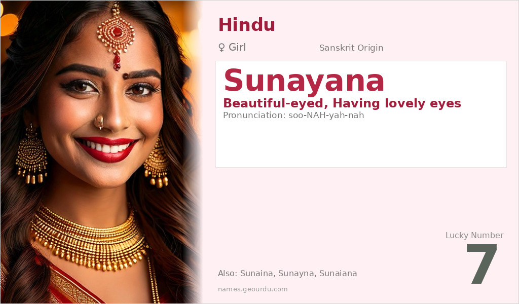 Sunayana Name Meaning and Details
