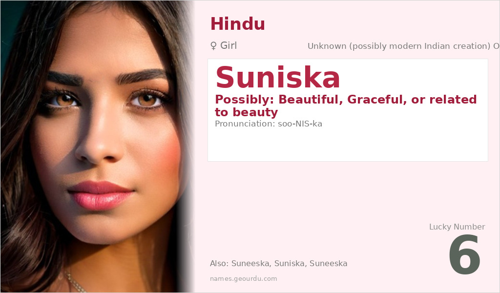 Suniska Name Meaning and Details