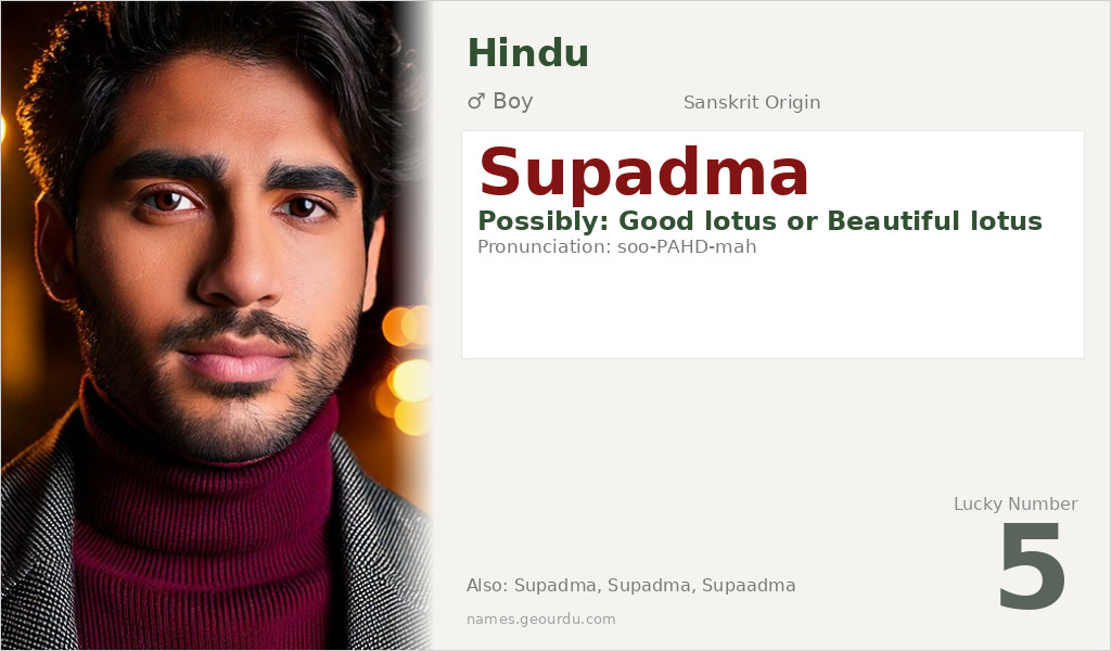 Supadma Name Meaning and Details