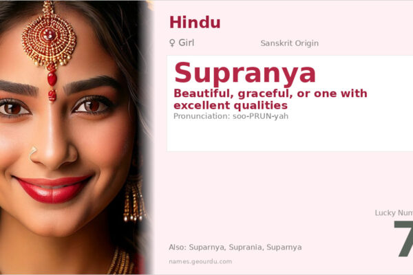 Supranya Name Meaning — Sanskrit Origin, Girl Hindu Name & Details (2025)