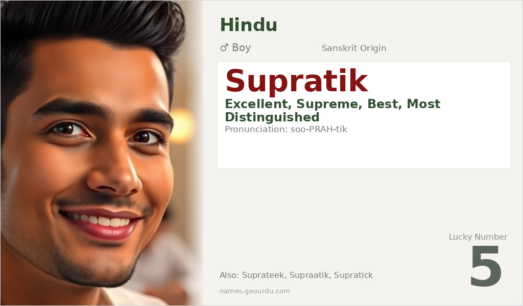 Supratik Name Meaning and Details