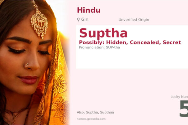 Suptha Name Meaning — Origin, Gender & Details (2025)