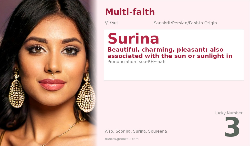 Surina Name Meaning and Details