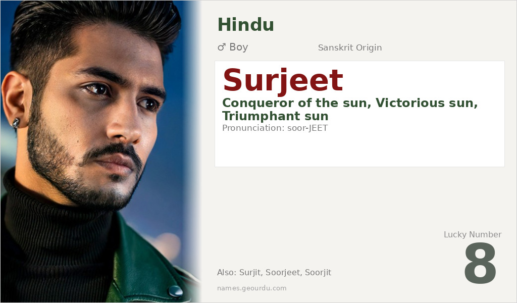 Surjeet Name Meaning and Details