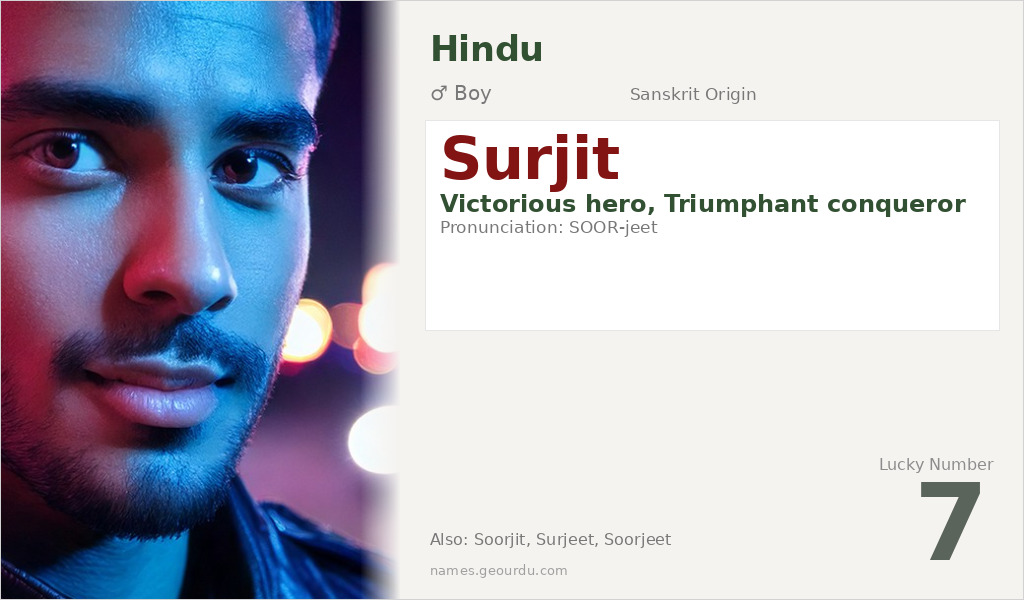 Surjit Name Meaning and Details